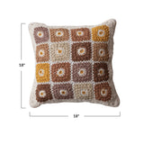 Pillow Sq Crocheted