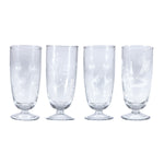 8 oz. Hand-Blown Stemmed Drinking Glass, 4 Styles
